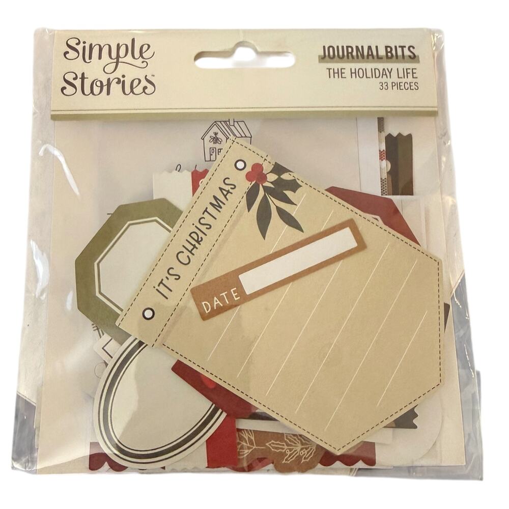 Single Stories Journal Bits The Holiday Life 33 Pieces Scrapbooking